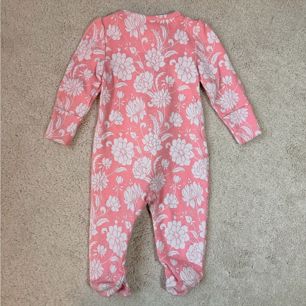 Levi's Pink and White Floral Kids Footie - Picture 9 of 12